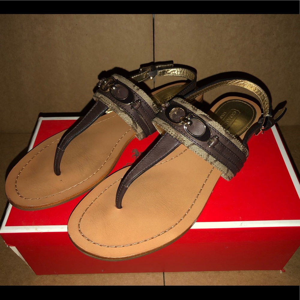 AUTHENTIC COACH SANDALS